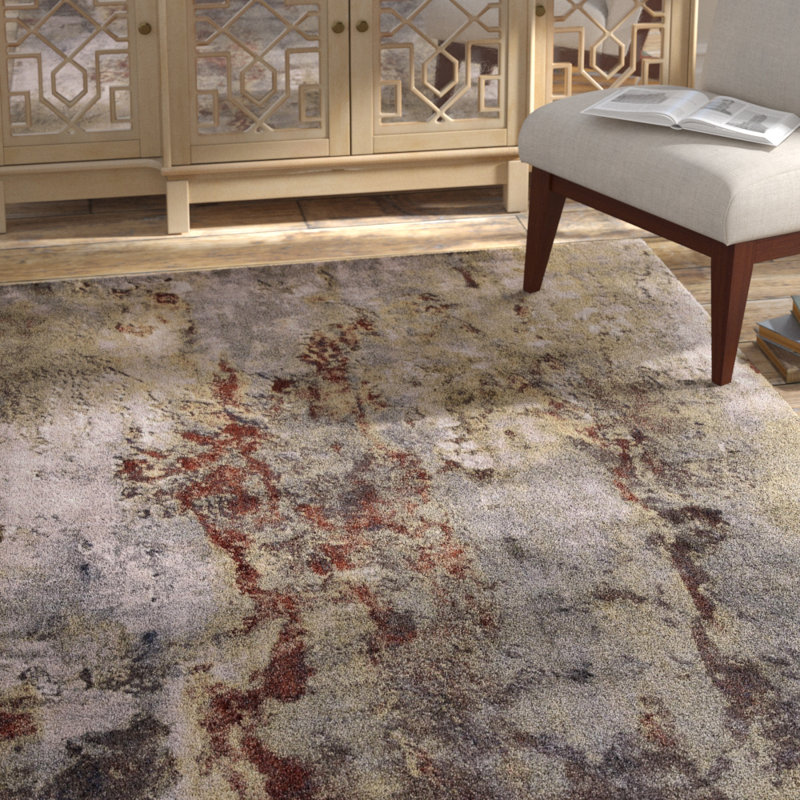 Bloomsbury Market Pleasant Avenue Abstract Red Gray Beige Area Rug Reviews Wayfair