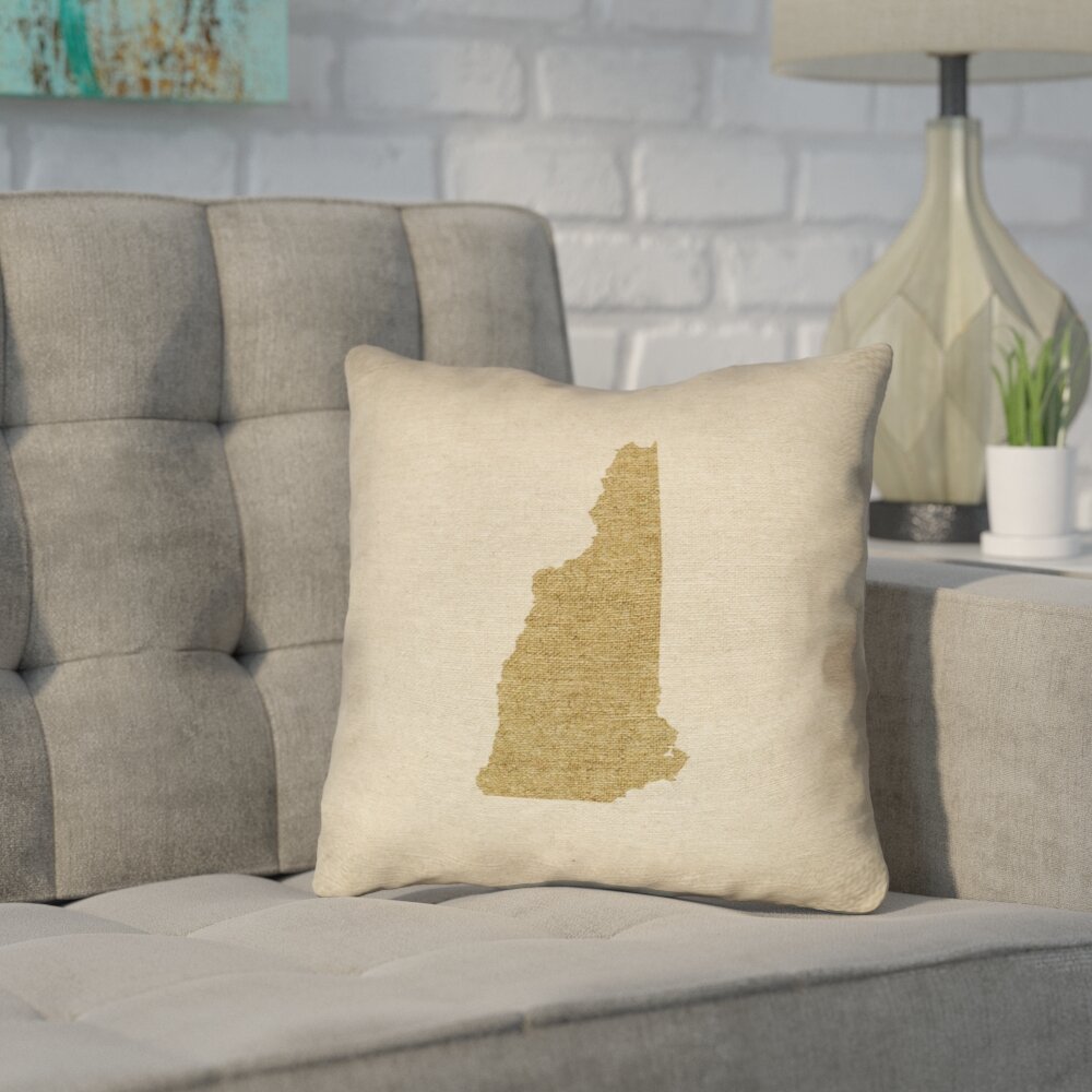 ArtVerse Katelyn Smith 26 x 26 Poly Twill Double Sided Print with Concealed Zipper & Insert New Hampshire Canvas Pillow 