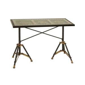 Woodland Imports Movie Reel Console Table Woodland Imports Movie Reel Console Table