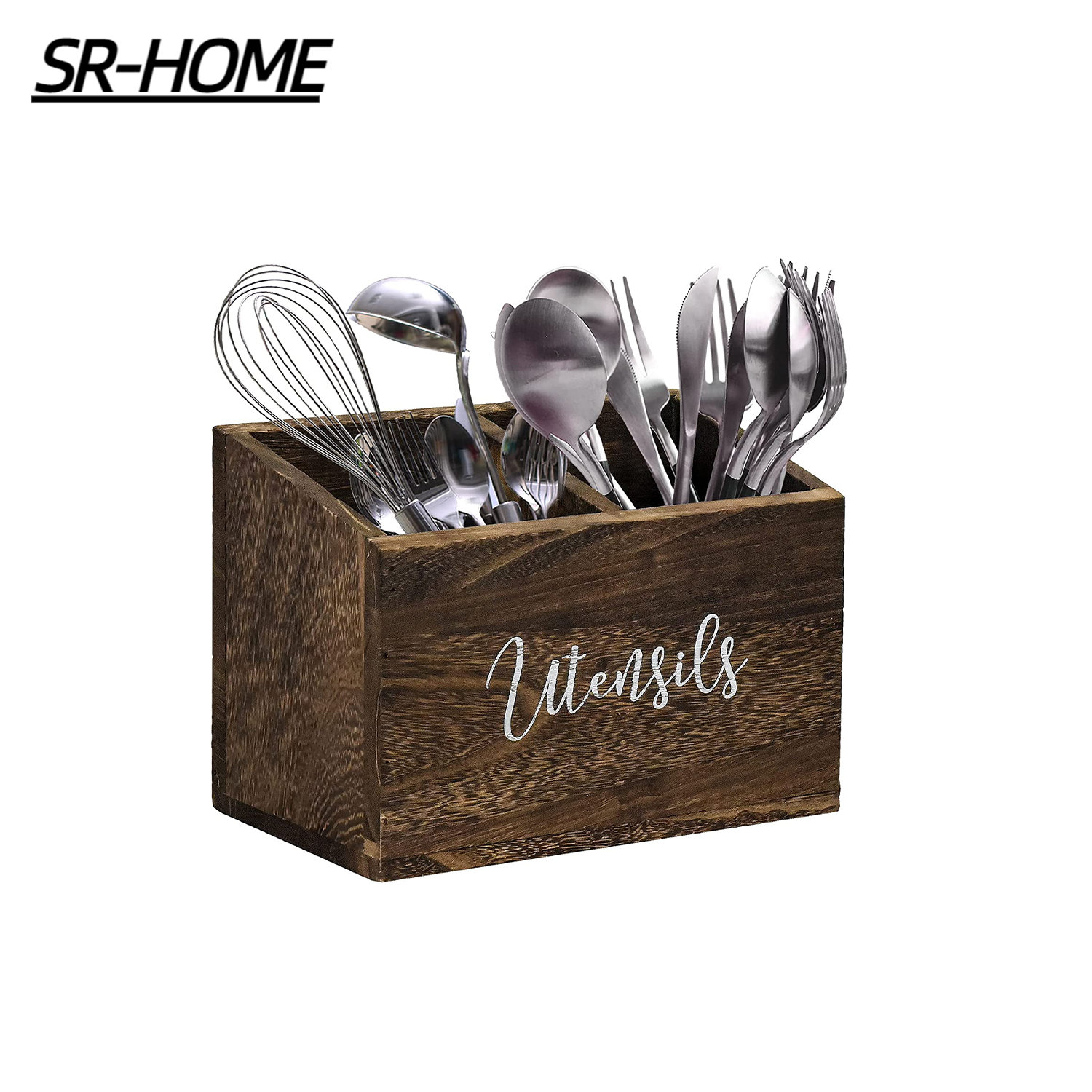SRHOME Wood Flatware Caddy Wayfair
