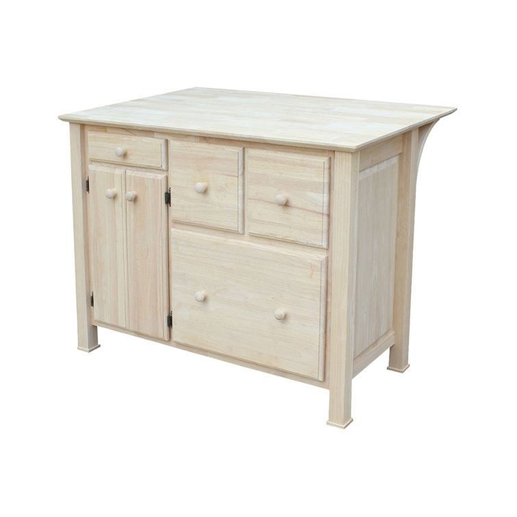 Toby 48'' Wide Kitchen Island with Solid Wood Top