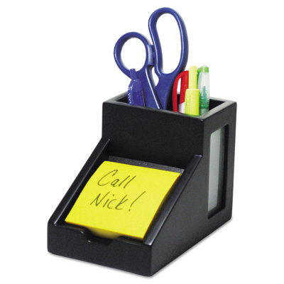 Midnight Pencil Cup with Note Holder Victor