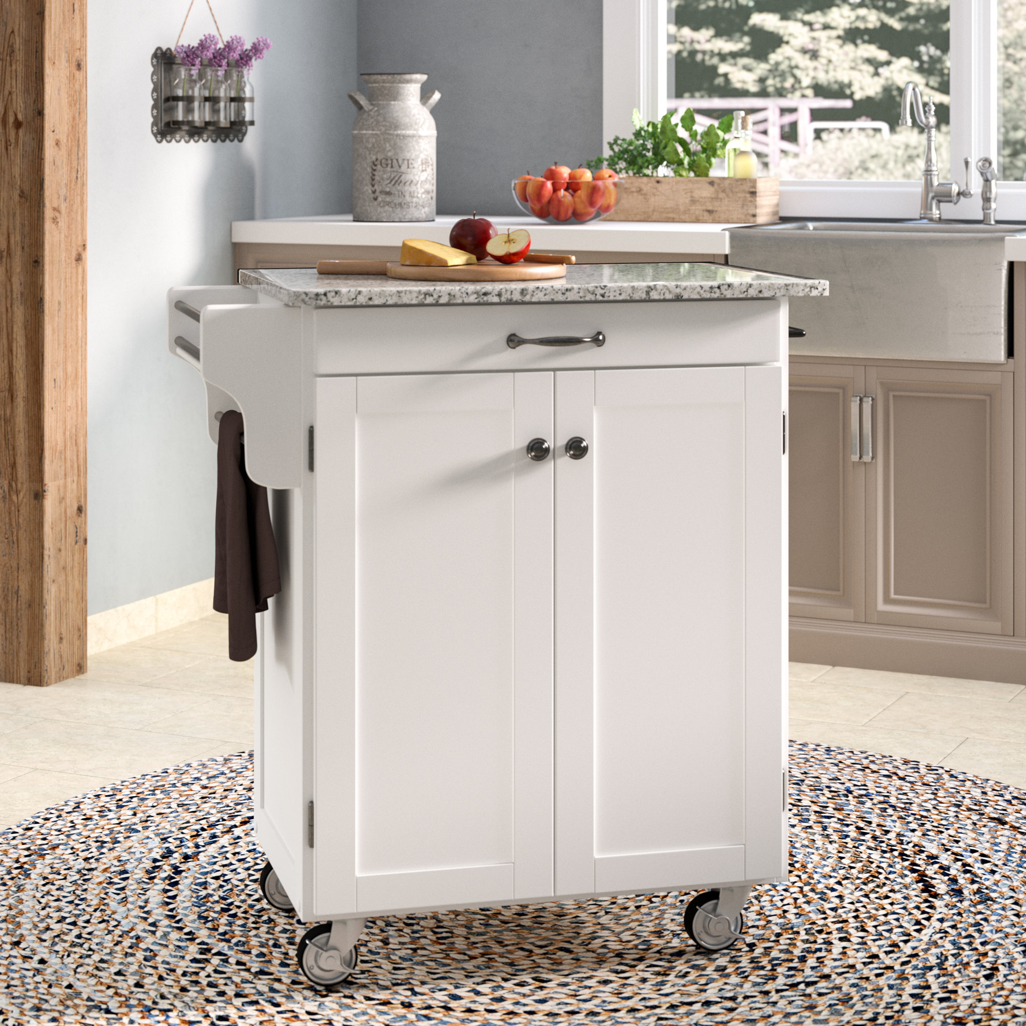 Granite Kitchen Carts Kitchen Islands Carts You Ll Love In 2021 Wayfair