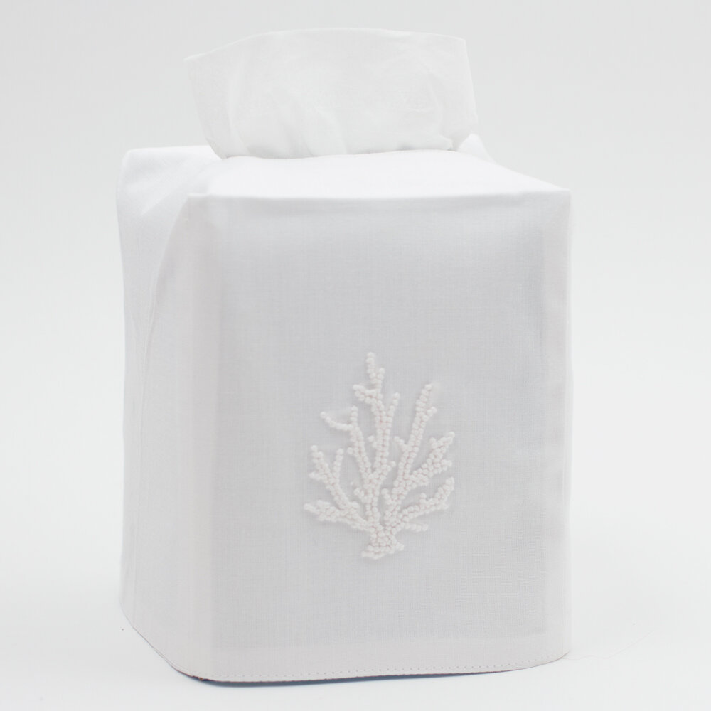 coral tissue box cover