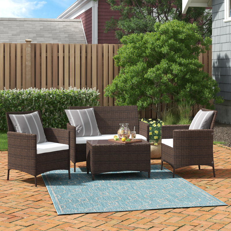 Andover Mills Laisha 4 Piece Rattan Sofa Seating Group With Cushions Reviews Wayfair Spend $200, get $30 for black friday | shop now. laisha 4 piece rattan sofa seating group with cushions