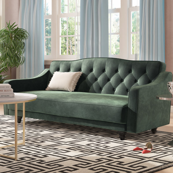 Emerald Green Tufted Sofa Wayfair
