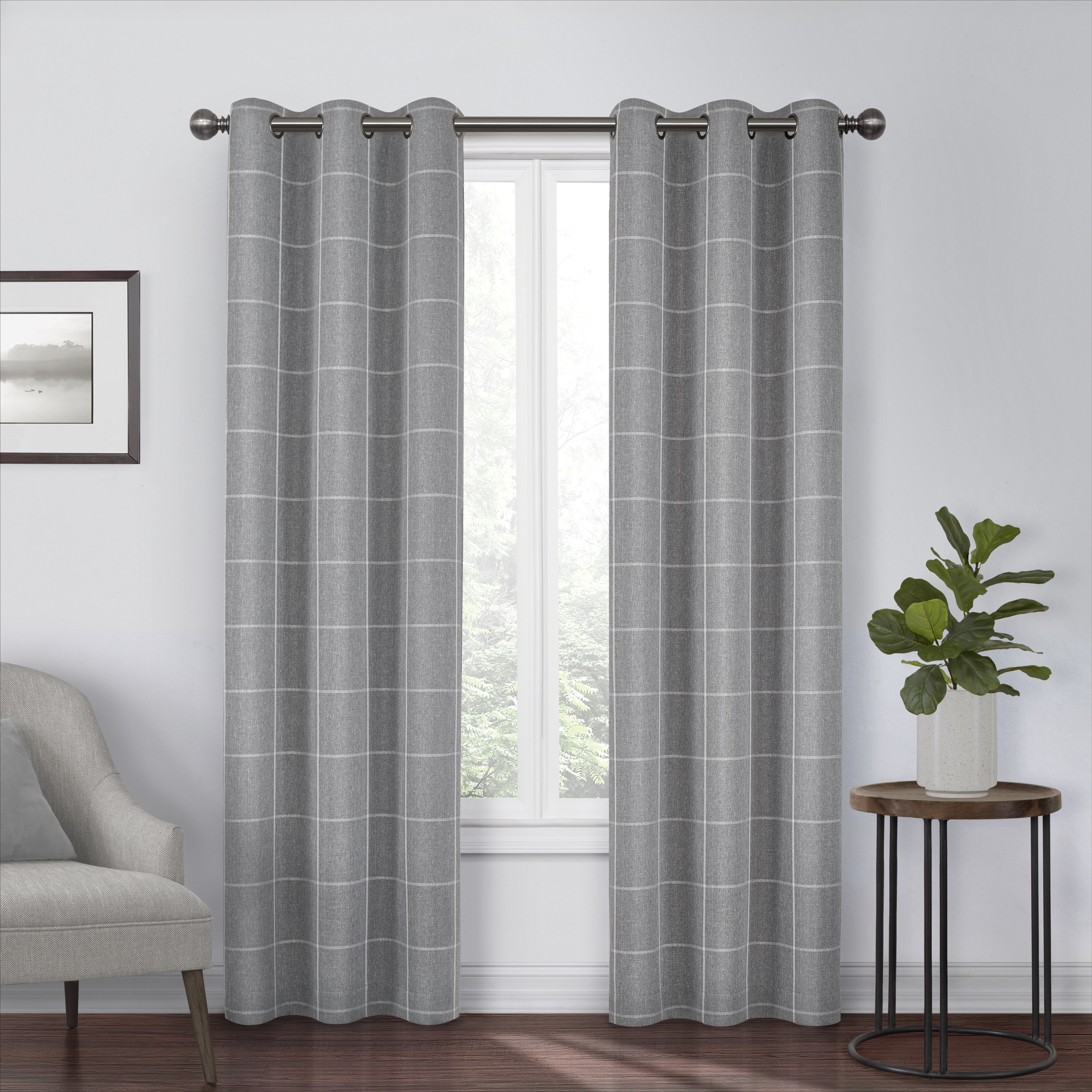 Gray And Silver Industrial Blackout Curtains Youll Love In 2021 Wayfair