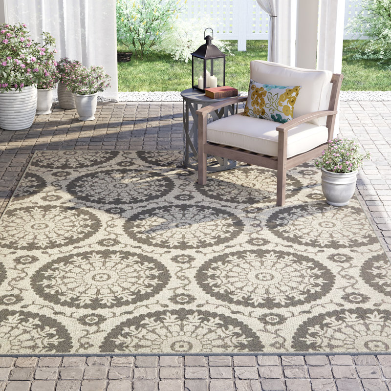 Sol 72 Outdoor Ravenden Power Loom Gray Indoor Outdoor Area Rug Reviews Wayfair