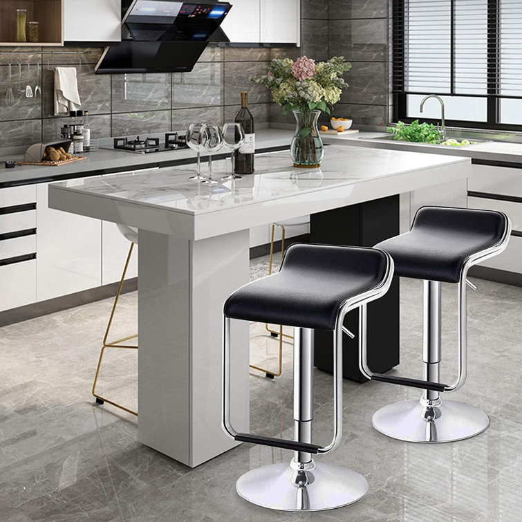 Modern Bar Stools Set Of 2 Bar Stool For Kitchen Stools Bar Chairs Island Chairs Counter Height Stools High Bar Chair For Kitchen Counter 360 Degree ...
