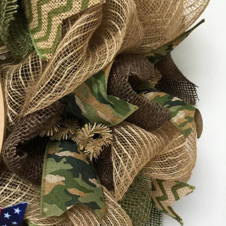 camo burlap rolls for wreaths