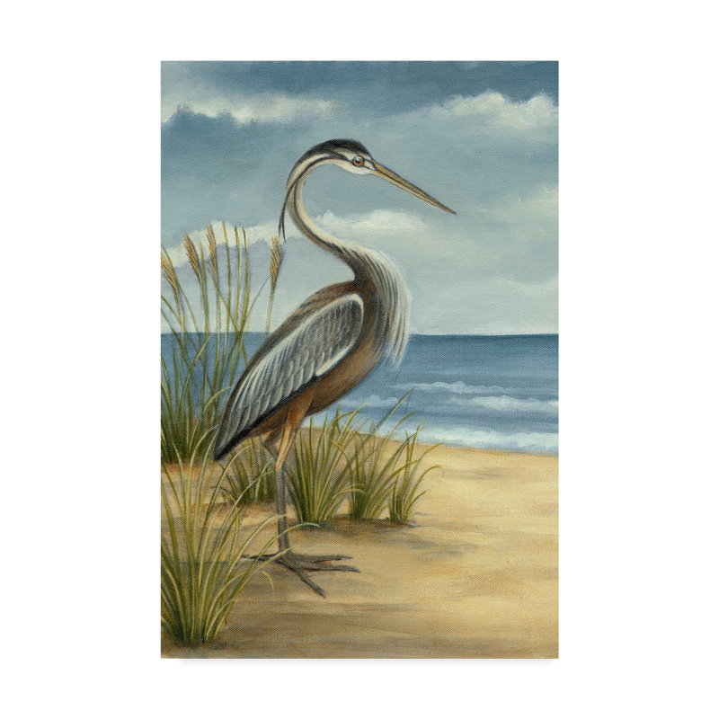 Highland Dunes Shore Bird I Acrylic Painting Print On Wrapped