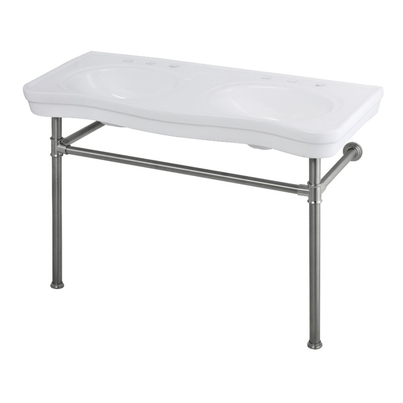 Kingston Brass Imperial Ceramic Rectangular 47" Double Bowl Console