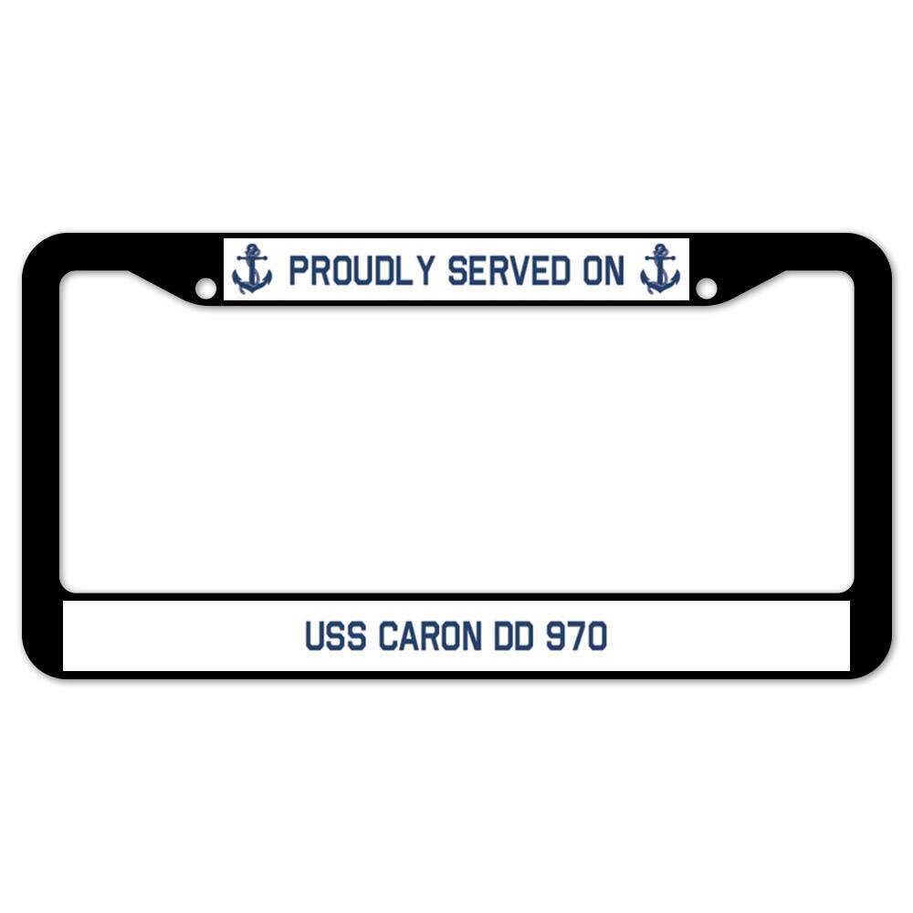 USS CARON DD 970 License Plate Frame U S Navy USN Military Car-Truck-Motorcycle 