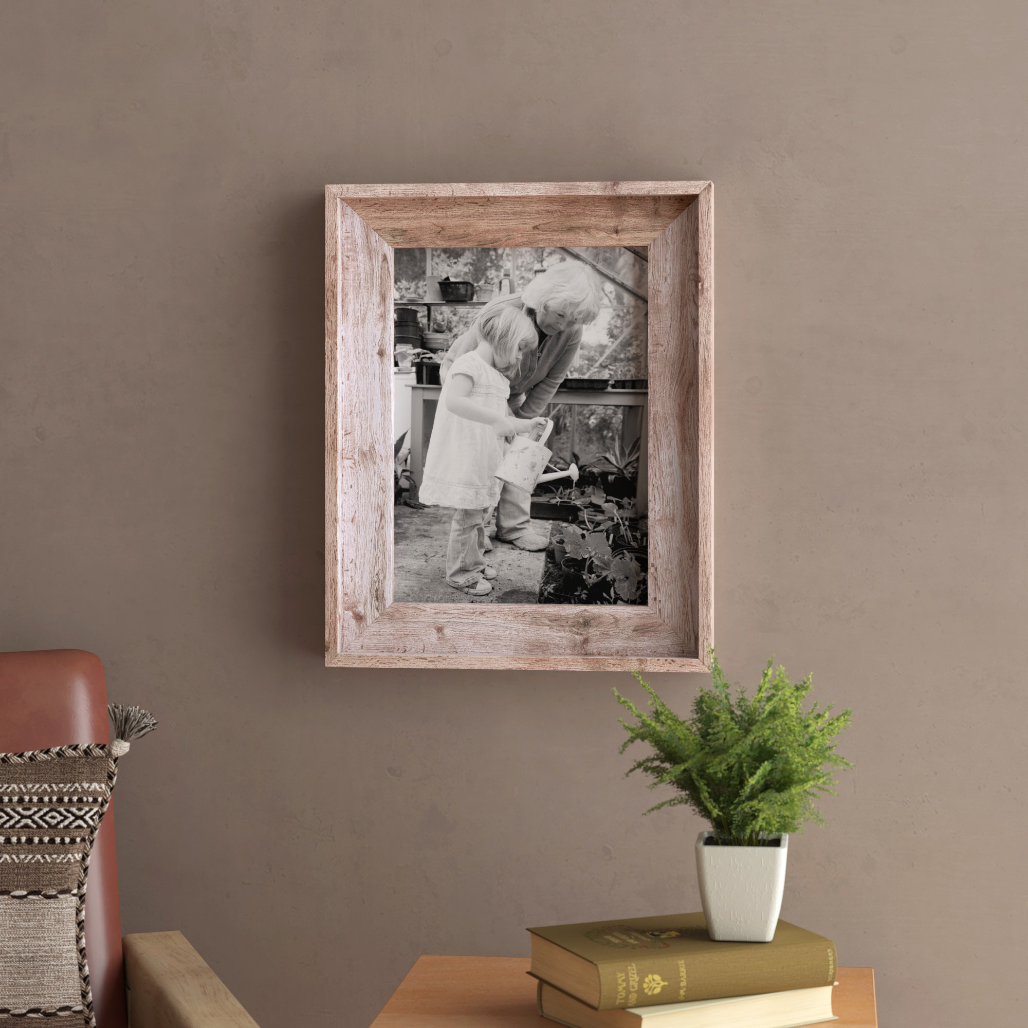 Foundry Select Aileen Rustic Reclaimed Barn Wood Wall Picture