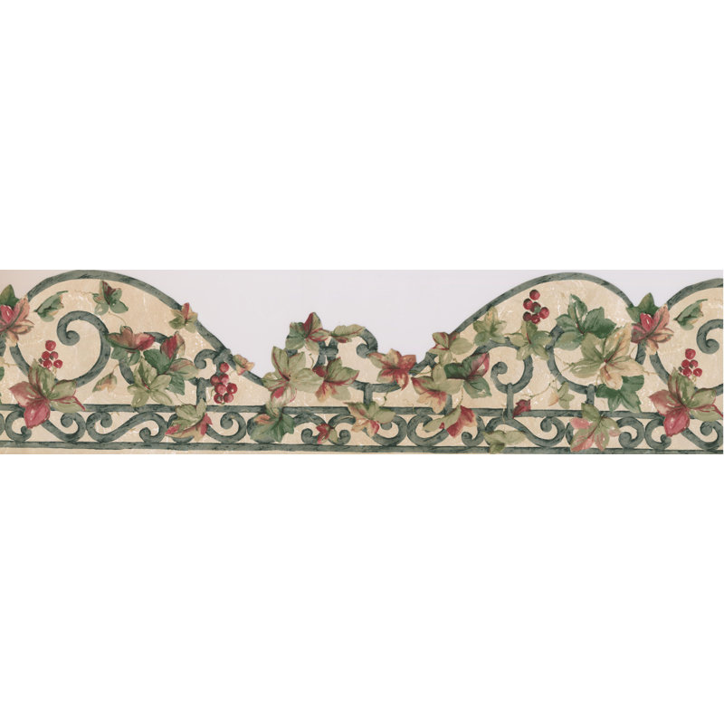 Retroart Floral Cherry Flowers 15 X 6 25 Wallpaper Border Wayfair