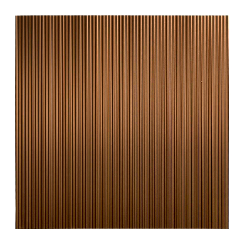 Fasade Rib 2 Ft X 2 Ft Lay In Ceiling Tile In Oil Rubbed Bronze