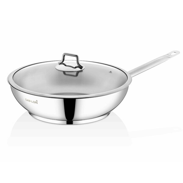 11.5" 12" 12.5" 13" 13 3/4" 14" Stainless Steel with Glass Lid Cover for Fry pan 