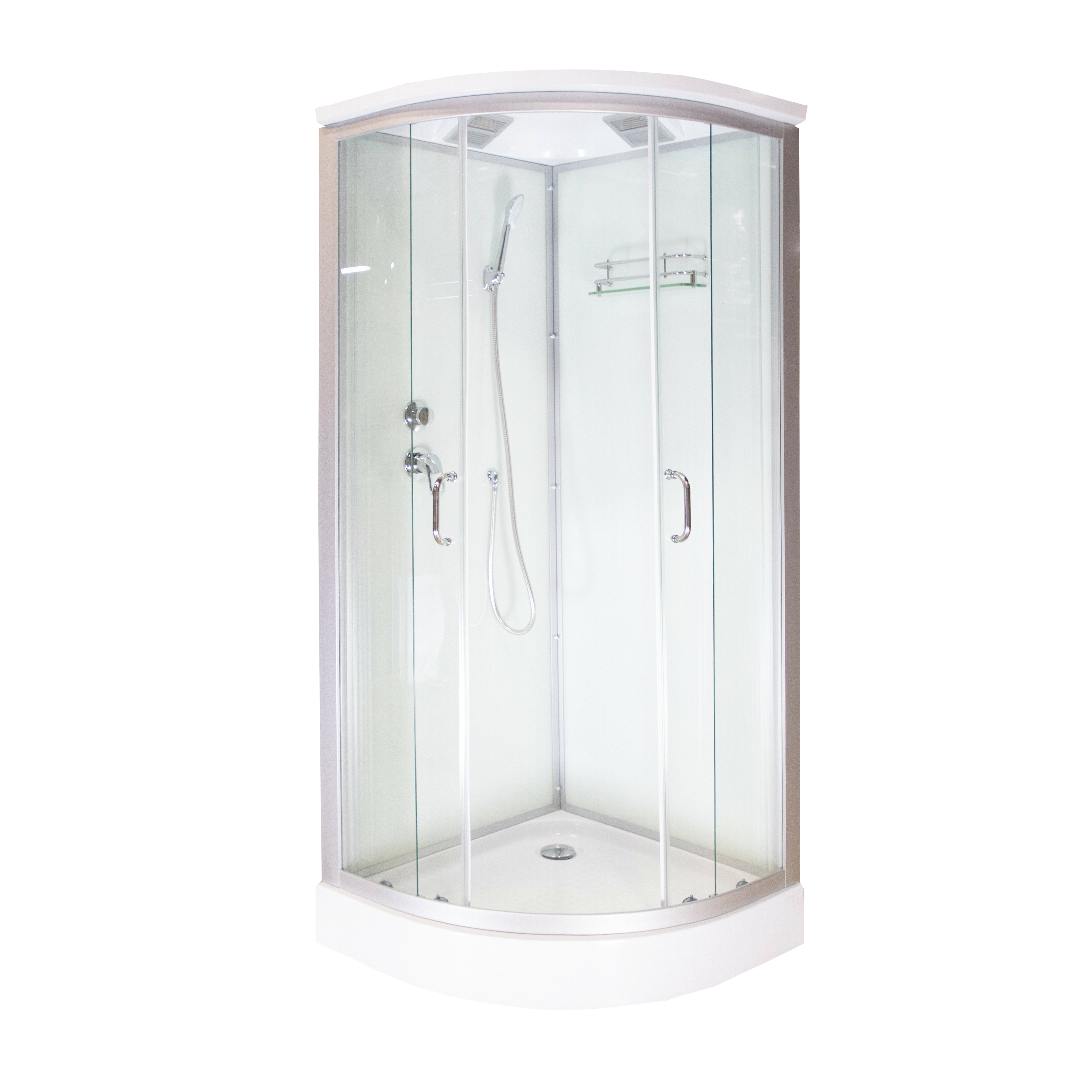 Royal Home Showers 32 W X 86 H Framed Round Sliding Shower Enclosure With Base Included Reviews Wayfair