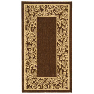 Short Brown / Natural Outdoor Runner Rug Winston Porter Fashion and beautiful backpack