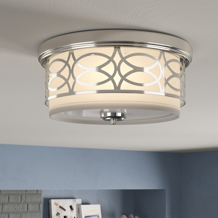 Willa Arlo Interiors Bela 2 Light 13 38 Unique Statement Drum Flush Mount Reviews Wayfair