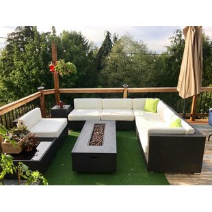 View Smithville 9 Piece Rattan Sectional Seating Group with