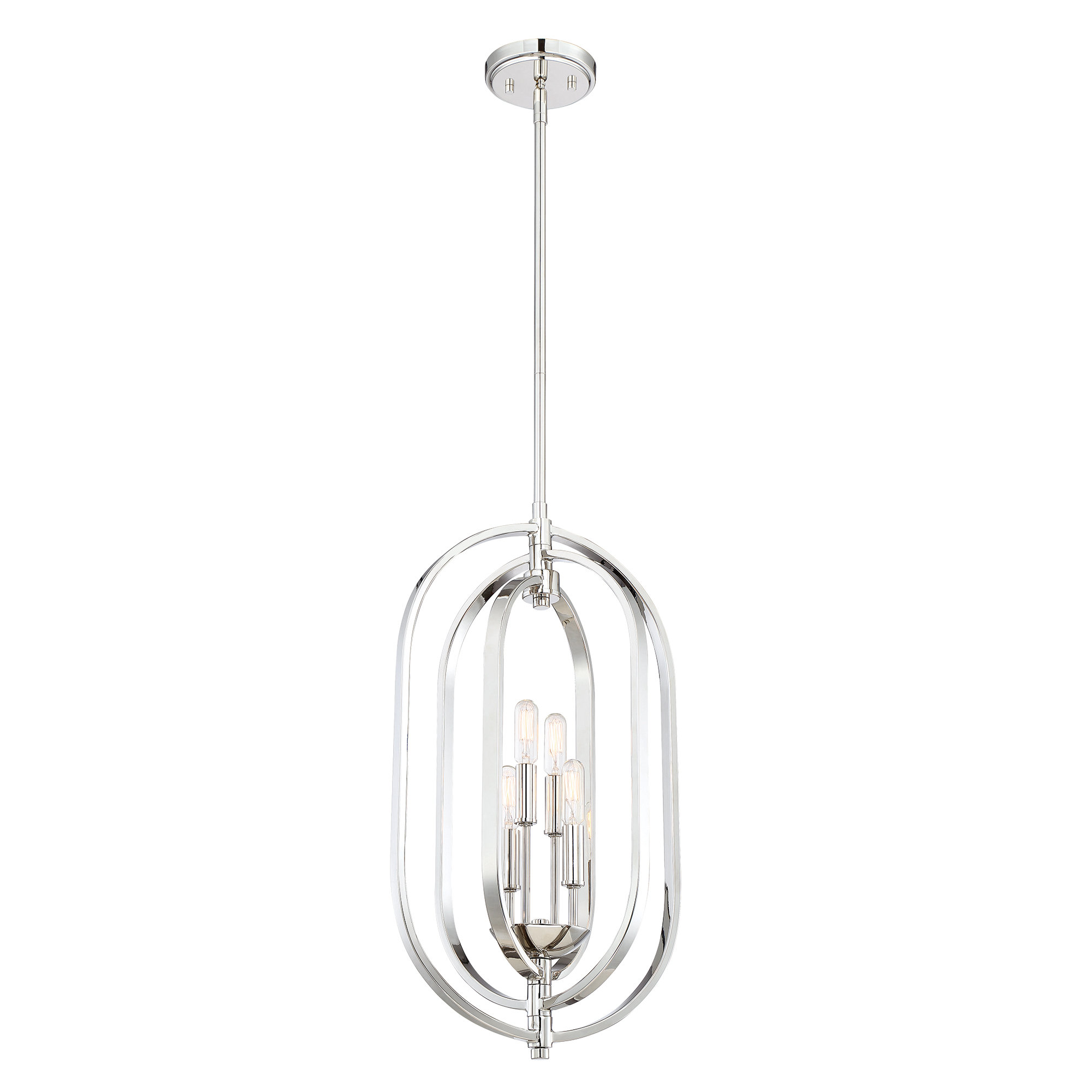 Orren Ellis Braziel 4 Light Candle Style Geometric Chandelier Wayfair