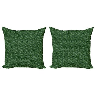 Cotton Velvet,St Patrick's Day Decorative for Sofa Couch Bed Cushion Cover Qilmy Clover Leaves Throw Pillow Covers 16 x 16 Inch