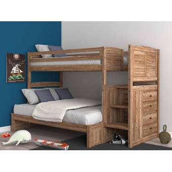 Amani Full Over Full Bunk Bed With Trundle Reviews Birch Lane