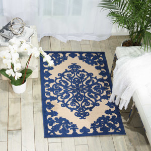 Farley Navy Indoor/Outdoor Area Rug