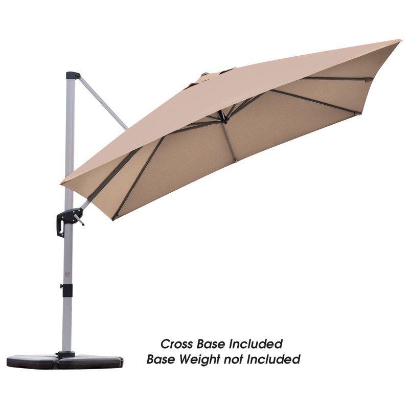 Freeport Park 10ft Square Patio Offset Cantilever Umbrella 360 Rotation Tilt Aluminum Reviews Wayfair Ca