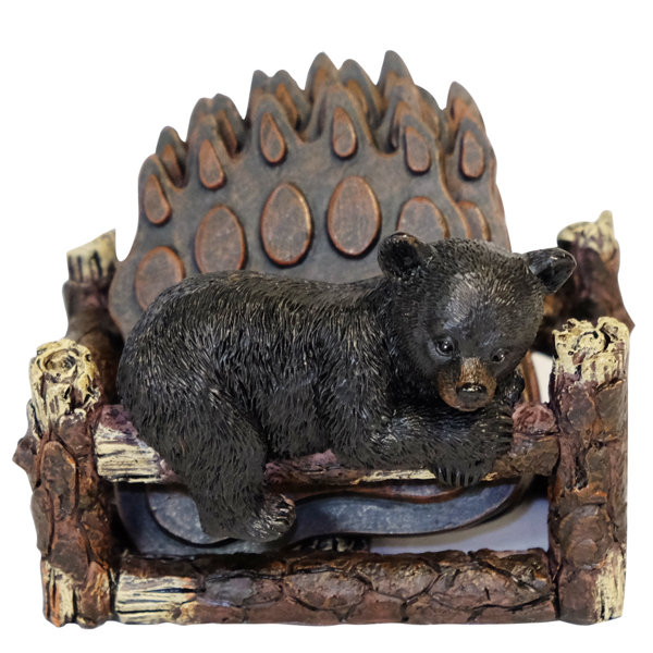 Black Edges Sloths Resin Tile Drink Coaster Set