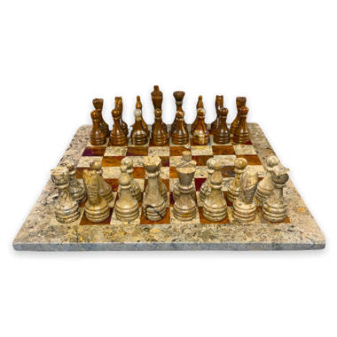 WW2 PEARL HARBOR US vs Japan Chess Set W/ 18" Cherry Color Board World War 2 