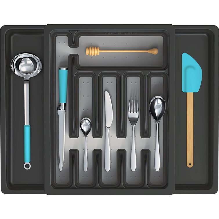 Kitchen Drawer Silverware Organizer Tray Plastic for Cutlery Utensil Storage NEW 