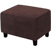 Details about   Ottoman Covers Slipcover Foot Stool Slipcover Stretch Ottoman Rectangle Cover A+