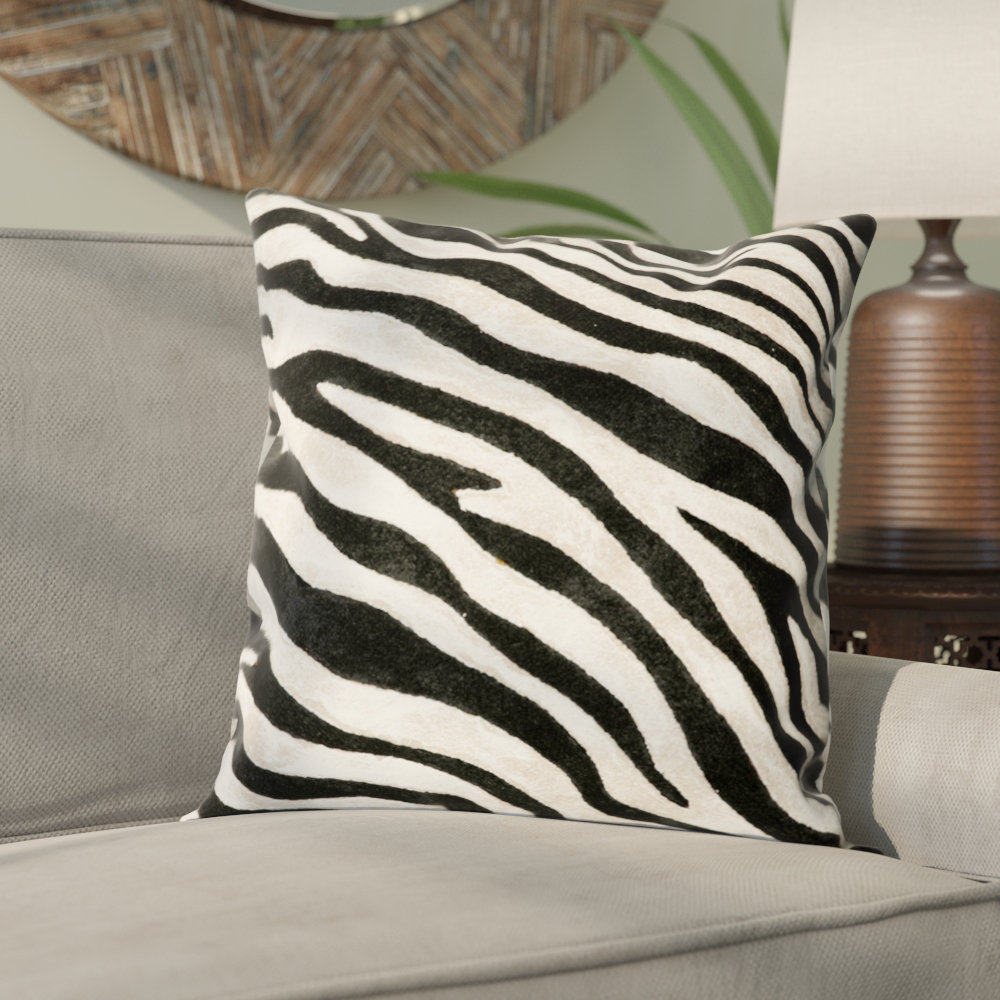 World Menagerie Bowermans Zebra Throw Pillow Reviews Wayfair