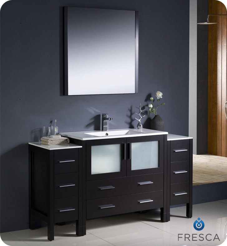 fresca torino 60" single modern bathroom vanity set with mirror fresca torino 60" single modern bathroom vanity set with mirror