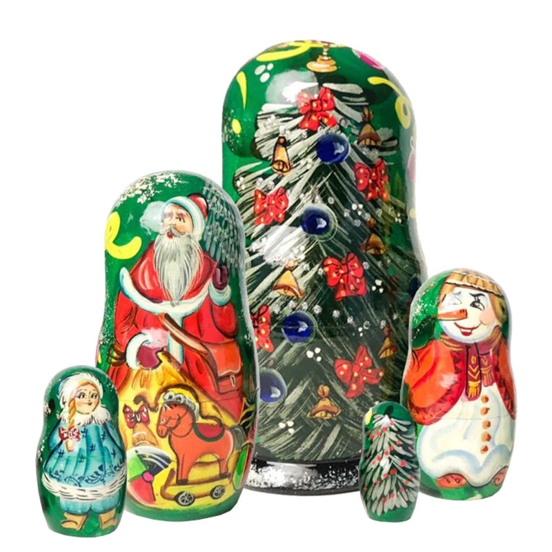 christmas russian nesting dolls