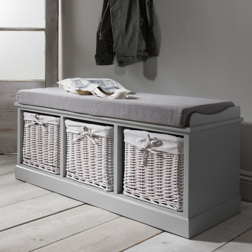 Hudson Oaks Upholstered Storage Bench Beachcrest Home