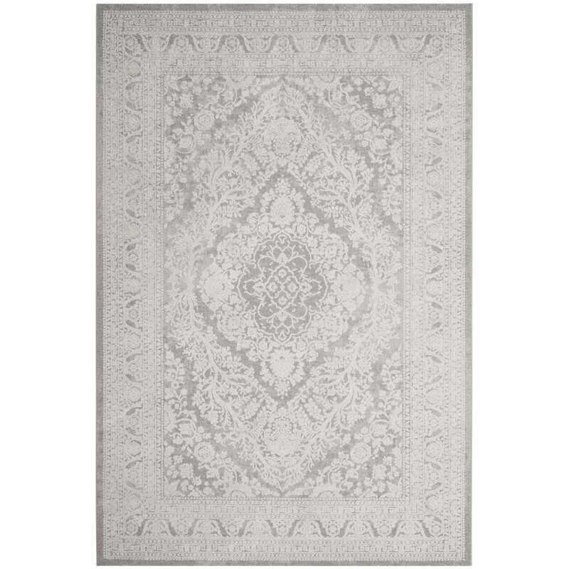 Lark Manor Pellot Light Gray/Cream Area Rug & Reviews | Wayfair