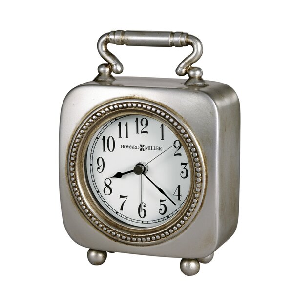 6.25 x 7 Clear Silver Howard Miller Glenmont Table Clock 