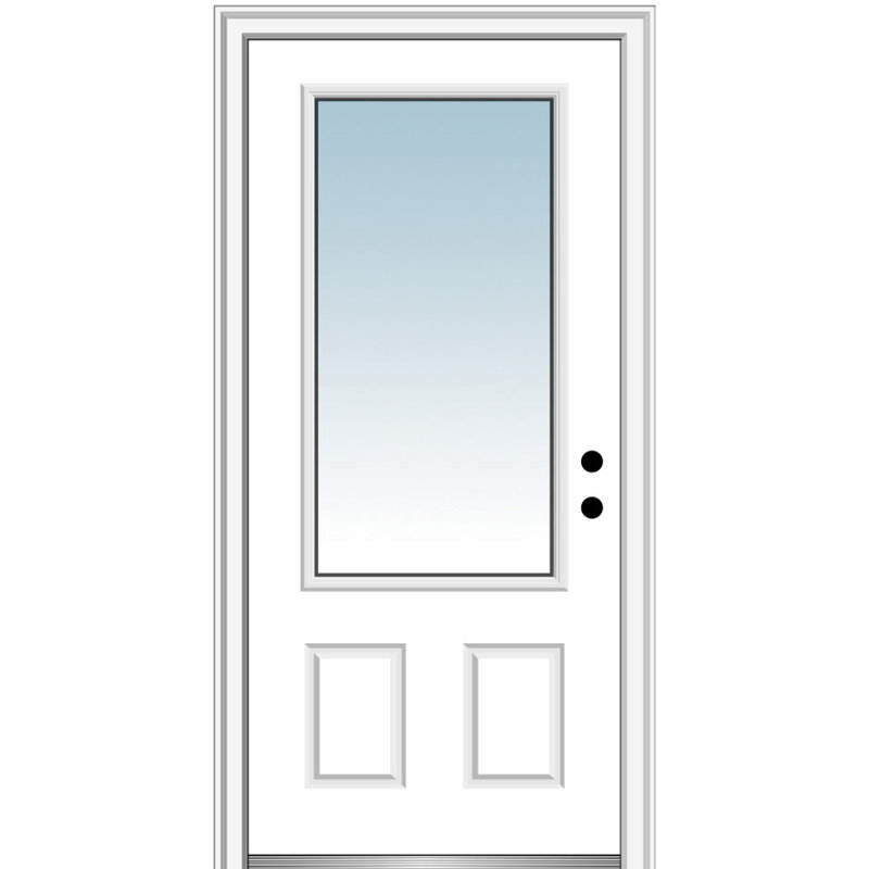 Verona Home Design 0 75 Lite 2 Panel Steel Prehung Front Entry
