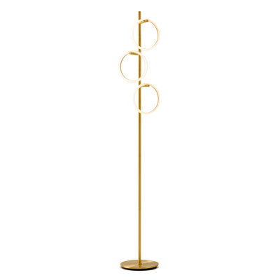 Saturn 66 in. Modern Unique 3-Ring Light LED Dimming Floor Lamp