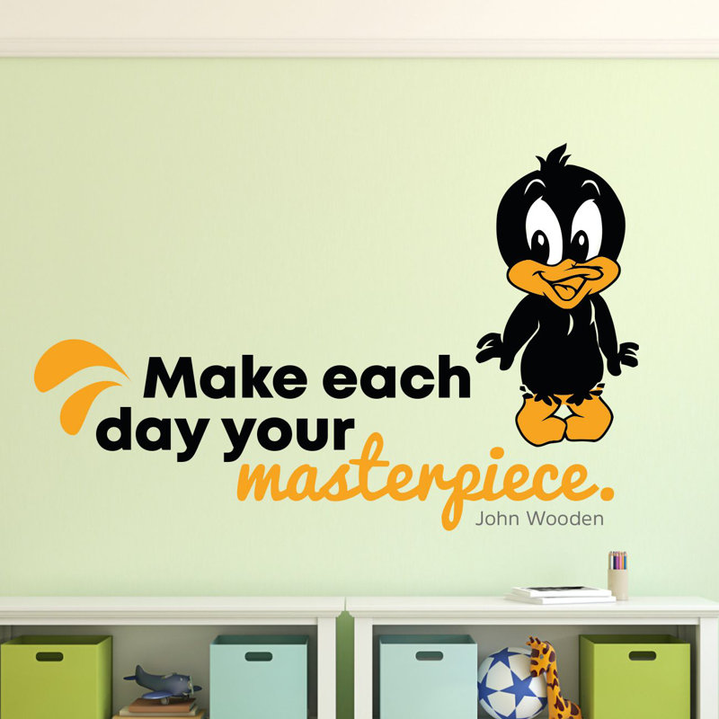 Design With Vinyl Each Day Daffy Duck Life Quote Vinyl Wall Decal Wayfair