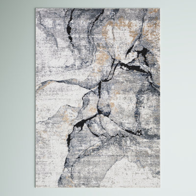 Steve Abstract Gray Area Rug