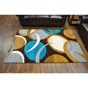 Brown Turquoise Area Rug Wayfair Mccampbell Hand Carved Turquoise Brown Area Rug
