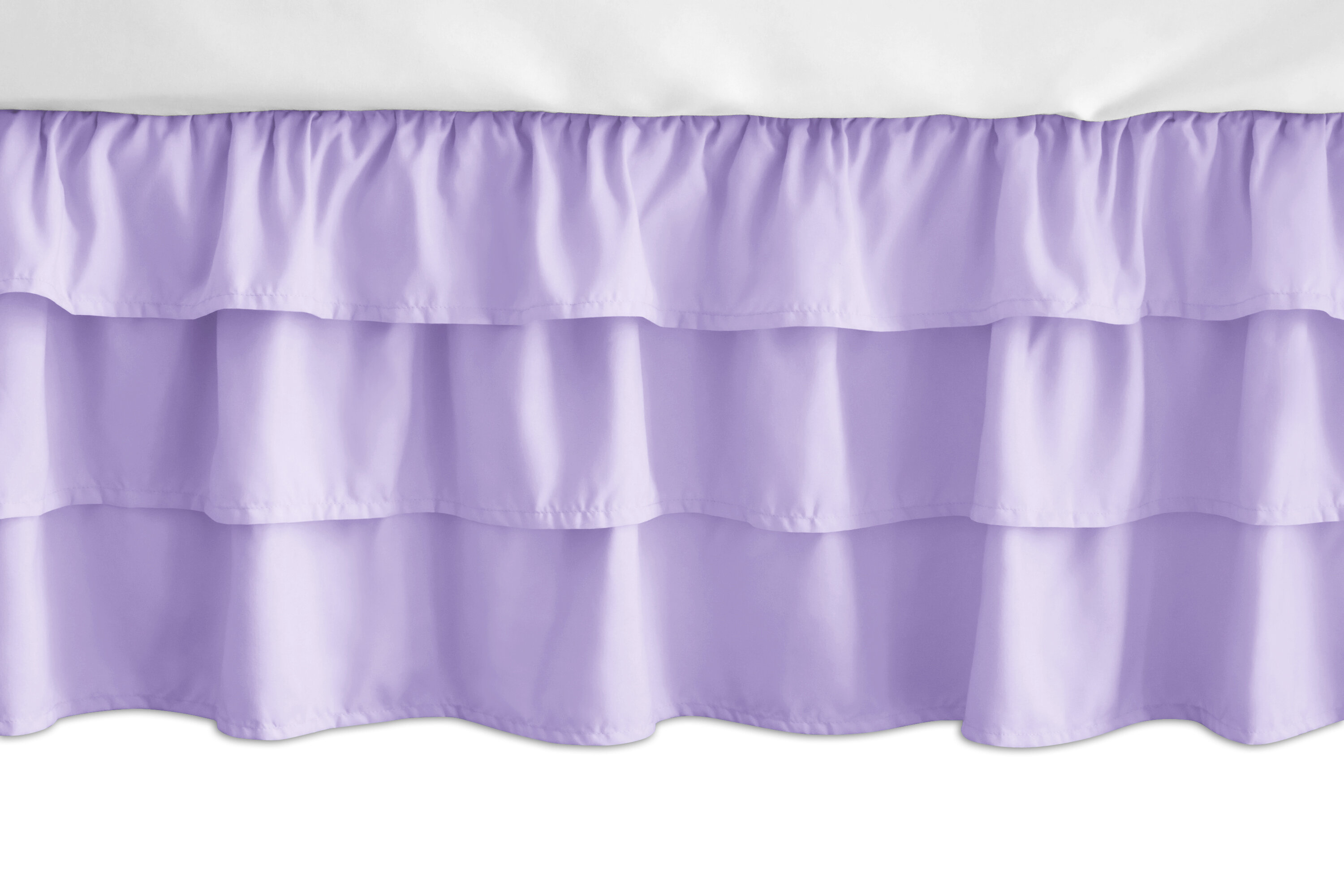 lilac crib skirt