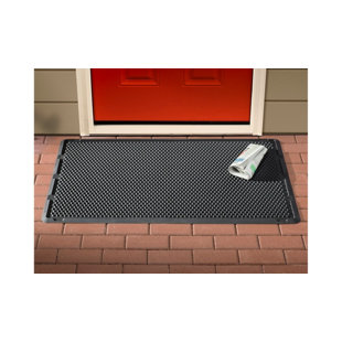 24/" Large Rigid Patterned Non Slip Barrier Kitchen Backdoor Rubber Grip Door Mat