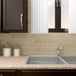 Beige Tan Subway Tile You Ll Love Wayfair Sierra 3 X 6 Gl Subway Tile In Sandstone