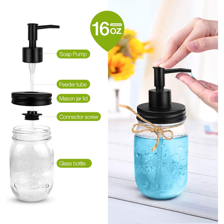 Mason Jar Soap Dispenser Lids Farmhouse Bathroom Decor DIY home decor Rustic Home Decor Soap Pump Farmhouse Kitchen