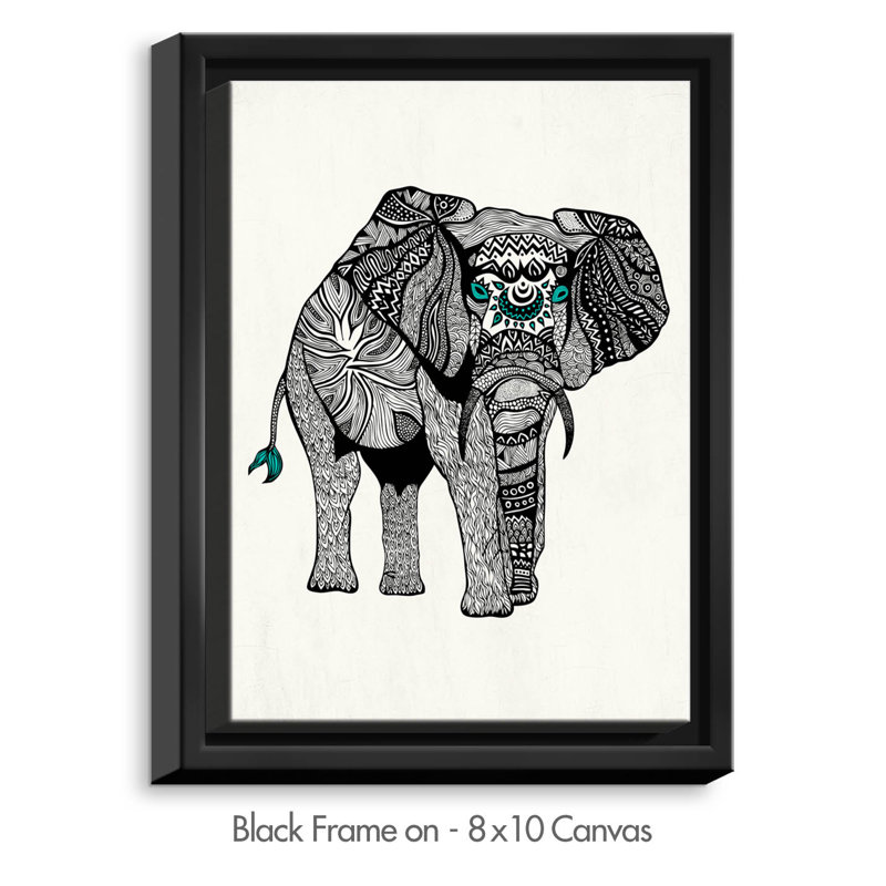 Dianochedesigns One Tribal Elephant By Pom Graphic Design Graphic Art On Wrapped Framed Canvas Wayfair